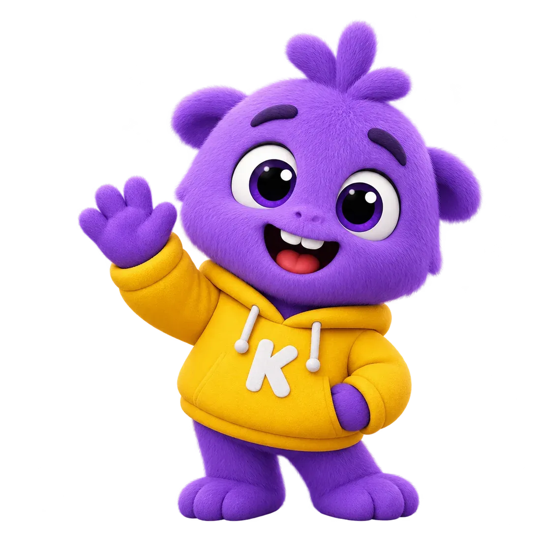 Маскот KROOKY приветственно машет лапой